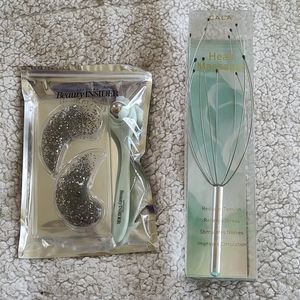 Sephora eye gel pads and roller and head massager